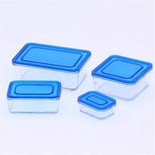4 件微型塑料便当盒模型摆件，DIY 场景小配件，适合业余爱好者和发烧友的收藏礼物 - 彩色 - 查看 11