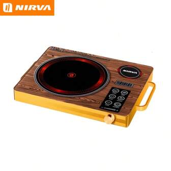 Nirva Piano cottura a induzione ultracompatto Nirva da 2200W con riscaldamento a basso rumore, pannello di controllo touch e timer da 4 ore - perfetto per cucinare e cuocere, piano in vetro, ideale per isola della cucina e piani cottura da appoggio