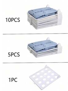 10/1 tấm ván gấp để đồ áo sơ mi, hộp đựng đồ phân chia ngăn áo sơ mi, hộp đựng đồ trong tủ quần áo, khay đựng quần áo có thể tháo rời và xếp chồng lên nhau, tấm ván gấp để quần áo, hộp đựng đồ trong tủ quần áo bằng nhựa chống nhăn, giá để đồ áo phông, thích hợp để sắp xếp tủ quần áo, lưu trữ tủ quần áo, hộp đựng đồ áo sơ mi - Nhiều màu - Xem 4