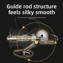 NYAYEO Ultra-Light Spinning Reel, Aluminum Alloy Spool, Stainless Steel Bearing, Spinning Fishing Reel,8000 9000 10000 12000 14000 Models,25KG Powerful Reel, Suitable For Saltwater & Freshwater Fishing - Silver - View 4