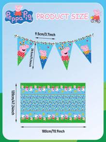 Hasbro Ensemble de 156 pièces de vaisselle et ballons Peppa Pig sous licence officielle. Comprend des assiettes, des tasses, des serviettes, des ballons, des sacs-cadeaux, des chapeaux de fête, des bannières, une nappe, des confettis et des autocollants. Décorations d'anniversaire thème rose