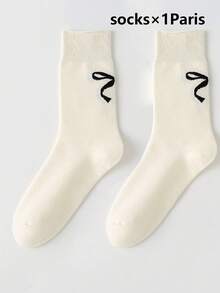 1/3/5 双纯色百搭袜子，透气、舒适、吸水短袜，适合日常穿着、运动、办公室、休闲风格、四季情人节 - 彩色 - 查看 6