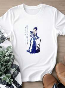 180g Pure Cotton MALICE MIZER Band And Guitar WHITE T SHIRT FULL SIZE S 5XL Vintage Washed Designer Clothes Versatile Fashion Breathable Soft Streetwear Stretched Stylish Top For Everyday Wear Casual Homme Summer For Women Graphic Unisex Slightly Comfortable Print Round Neck Short Sleeve - 白色 - 查看 2
