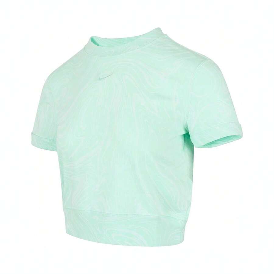 Nike 女款 AS W NSW NK CHILL FT AOP SS T 短袖 T 恤，针织无领短裤 THV2398-353 - 綠色 - 查看 1