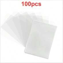 100 piezas de funda transparente para cartas de juego, protector claro para tarjetas de colección de , funda para juegos de mesa, carpeta de intercambio de tarjetas de identificación, estuche de fotos - Multicolor - Ver 14