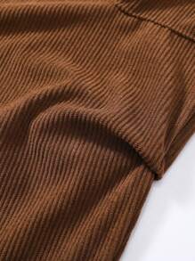 Pantaloni cargo uomo casual dritti a gamba larga con pieghe in velluto a coste