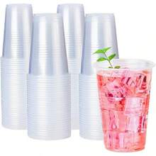 80 Pack 9 Oz Disposable Plastic Cups, Plastic Cups Tumblers, Transparent Wedding, Thanksgiving, Birthday, Halloween, Party - 9 Oz 80 Pack - View 2