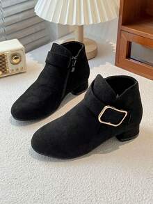 Comfortable Non-Slip Ankle Boots For Girls - Perfect For Indoor And Outdoor Travel In Fall And Winter - Black - View 1