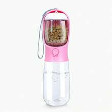 Pet Feeding Cup, Leak Proof Portable Pet Water Bottles For Dogs, Puppy Water Dispenser With Drinking Feeder For Travel(550ML) - 粉色 - 查看 13