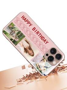 1 pieza Funda personalizable para teléfono, adecuada para 16/15/14 Plus/13 Pro/12 Pro Max/11/7P/7G/XR/6G/6P, se puede personalizar con fotos, imágenes, texto, números, letras personales, material de vidrio templado, antichoque, antirayado, antihuellas dactilares, funda suave de TPU, ideal para regalos individuales, de pareja, familia, amigos, cumpleaños, aniversarios