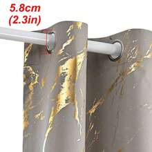 1pc Black Blackout Curtain, Khaki Full Blackout Curtain, Spring Spun-Dyed Full Blackout Black-Film Curtain For Power Outage, 84" Long Blackout Curtains For Bedroom, Also Suitable For Living Room - Khaki - View 12