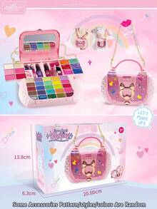 1 件女童化妆套装、公主化妆包礼盒装扮配饰套装、儿童表演化妆套装、过家家化妆台（含口红、眼影、腮红） - 彩色 - 查看 17