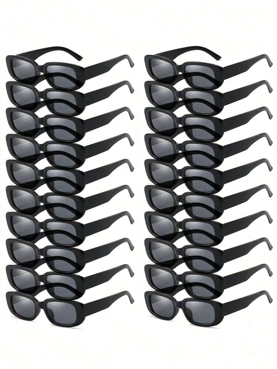 5pcs/30pcs Set, White, Black, Multi-Color Y2K Style Square Frame Cute ...