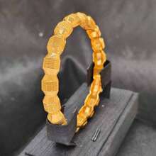 1pc Middle Eastern-Style Open Bangle Bracelet, Luxury Bridal Southeast Asian Jewelry