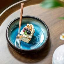 1 pieza Plato cerámico con esmalte dividido creativo en 2 tamaños, plato japonés para sushi y sashimi, plato para ensalada, plato de postre, para uso doméstico, restaurante de sushi, accesorios de vajilla, suministros de cocina, regalo de Navidad