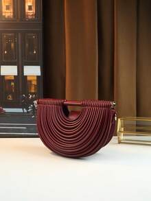 女士面条形手提包，饺子风格斜挎包