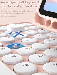 Estuche protector personalizado con teclado táctil compatible con iPad (A16) de 11 pulgadas de 11.ª generación 2025, iPad Air de 11 pulgadas (M2)-2024/iPad de 10.2 pulgadas, estuche con teclado compatible con Samsung Galaxy Tab A7 de 10.4 pulgadas, teclado desmontable con panel táctil, equipado con soporte de visualización múltiple, ranura para lápiz incorporada en el estuche protector, el teclado admite uso dividido - Multicolor - Ver 6