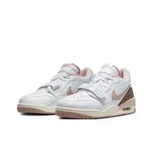 Nike Jordan Legacy 312 Low-Top Comfortable Anti-Slip Retro Basketball Shoes, White & Pink, Women - White Powder - View 3