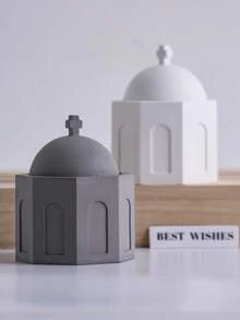 Khuôn cốc nến bằng silicon, cốc nến nhà thờ Santorini tự làm, khuôn cốc nến bằng đá hương liệu và sáp - khuôn - Xem 4