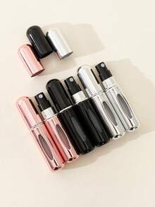 1/5pcs 5ML Refillable Perfume Atomizer Bottle, Travel Spray Perfume Bottle, Makeup Cosmetic Containers, Mini Portable Liquid Dispenser - Multicolor - View 2