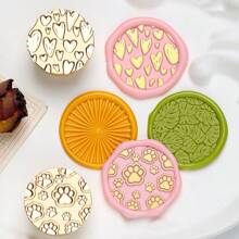1 Pc, Cute Texture Series Wax Stamp Head, Removable Wax Stamp Head For Footprints/Grids/Leaves, Suitable For Envelope Letter/Invitation Letter/Party/DIY Craft Stamp Decoration/Gift Decoration/Various Holiday Gifts,For School Supplies,Back To School