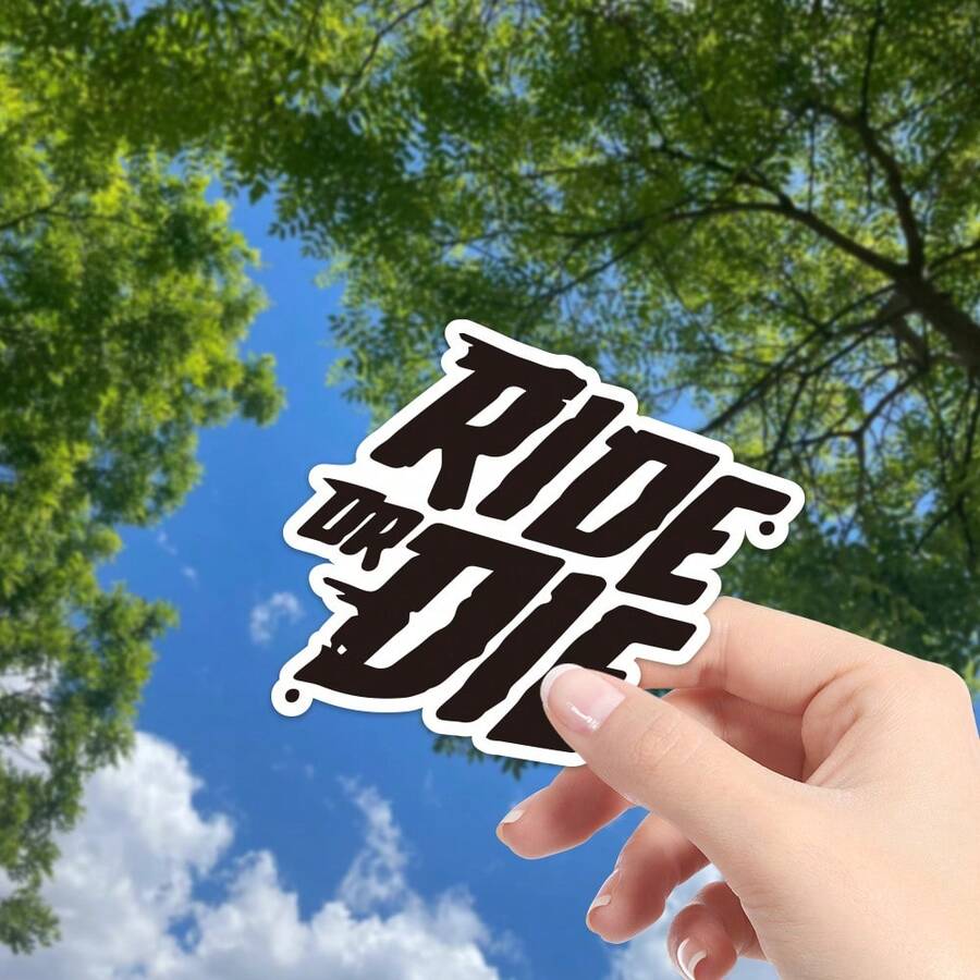 3 件“Ride Or Die”防水乙烯基贴纸，适用于装饰自行车、摩托车、汽车、水瓶。、耐候设计、汽车保险杠贴纸