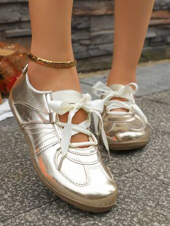 Unisex Retro Classic Casual Sports Shoes, New Round Toe Lace-Up Versatile Sneakers