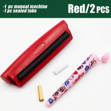 6 种颜色可选 | 2 件套 - 卷烟机 + 塑料密封容器 | 3 件套 - 卷烟机 + 塑料密封容器 + 烟嘴 | 适用于 110 毫米手卷香烟 | 便携式卷烟套装 | 实用卷烟配件 | DIY 工具 | 生日礼物 - 彩色 - 查看 21