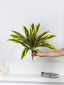 1PC 27.5-Inch (H) Simulated Green Plant Branches For Home Living Room, Bathroom, Balcony, Party Table Decoration, Garden And Courtyard Green Plant Decoration - Green - View 21