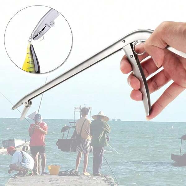 Stainless Steel Unhooking Device Fish Clamp Clip Fish Hook Remover Extractor For Saltwater Fishing Tools