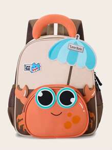 New Cute Cartoon Print Children Backpack, Travel Holiday Bag, Back To School Backpack