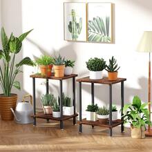 Mesas Para Jardín Mesa De Centro Mesa Auxiliar Apilable Mesa De Noche Buró Para Recámara Mesa Auxiliar Apilable - Granate - Ver 2