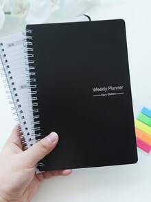 week plan 1pc 52-Week Undated Weekly Planner,+Color-Coded Tab Stickers,A5 Daily Planner Notebook With Weekly Task List,Habit Tracker,Meal Planner & Daily Breakdown,Designed To Balance School, Work & Wellness,Back To School Supplies - Multicolor - View 10