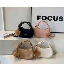 Women Shoulder Bags - 白色帶棕色精靈掛件 - 查看 6