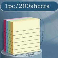 100/200 tờ giấy nhớ sọc nhiều màu, di động và tiện lợi, thích hợp cho học sinh và nhân viên văn phòng, trở lại trường, đồ dùng học tập, văn phòng phẩm, thẩm mỹ, đồ dùng học tập, học sinh, văn phòng phẩm, đồ dùng học tập, đồ dùng học tập, quà tặng Giáng sinh cho thanh thiếu niên, đồ dùng văn phòng và trường học - Nhiều màu - Xem 10