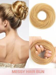 优雅的 6 英寸真人发圈 - 柔软、蓬松、耐用的弹性发髻,适合女性,多种颜色可供选择 - 彩色 - 查看 18