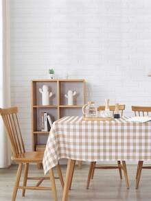 1 件轻质、透气、可重复使用的格子桌布，适用于餐厅、客厅、野餐、家庭日常使用、派对、春夏季