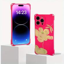 Funda para teléfono El diseño de patrón amarillo tiene cuatro esquinas que se pueden usar para colgar la funda del teléfono S. Es adecuada para 15 Plus 16 Pro 14 13 12 TPU impreso suave - Colores mixtos 1 - Ver 4