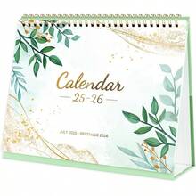 2025-2026 Desk Calendar - July 2025 To December 2026,  Standing Flip Desktop Calendar 2025-2026,  10" X 8. 3",  Small Desk Calendar With Thick Paper,  2025-2026 Calendar With Strong Twin-Wire - 彩色 - 查看 2