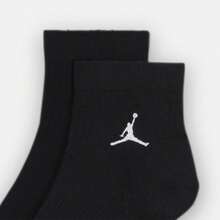 Jordan 3 Pairs Men/Women U J ED CUSH POLY ANKLE Socks, Discounted Pack DX9655-902 - Black - View 5