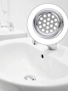 2/4pcs Plastic Bathroom Kitchen Basin Sink, Overflow Cover Ring Insert Replacement, Chrome Hole Round Drain Cap, Basin Accessory,Note That One-Size Has 4 Pcs, 1 Piece Only Has 1 Pc, And 2 Packs Only Have 2 Pieces,This Product Is Not A Universal Model. Please Confirm Whether The Product Size Is Suitable Before Purchasing