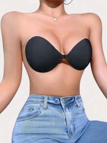 2/4 pezzi Reggiseno adesivo senza spalline push up invisibile per donne, reggiseno adesivo riutilizzabile per abiti senza schienale