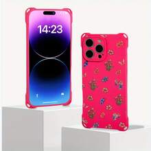Funda para teléfono 1 pieza El diseño de patrón de flores de ilustración tiene cuatro esquinas que se pueden usar para colgar la funda del teléfono S. Es adecuado 14 Pro 12 15 Plus 16 13 TPU impreso suave - Colores mixtos 1 - Ver 5