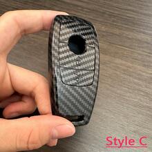 ABS Carbon Fiber Style Car Key Fob Cover For Mercedes Benz A B C E S Class W204 W205 W212 GLC CLA GLE GLK AMG Key Shell Case - Carbon Fiber Color - View 5