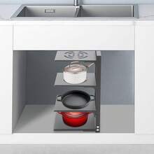 ZhdnBhnos 4 Tiers Kitchen Pot Holder Pan Organizer Shelf Rack Pots And Pans Organizer For Cabinet - White - View 6