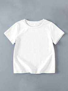 拯救海洋生物字母標語，海龜圖案印花，春夏 男童/女童同款 純棉T卹 羅紋 學院風運動垂感柔軟透氣童裝短袖上衣