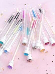 70 Stücke Einweg-Mascara-Pinsel Set - wasserfest, unparfümiert Wimpernverlängerungs-Applikatoren, 20 Stücke Mascara-Pinsel Tube und 50 Stücke Wimpern-Pinsel für Make-up Anwendung