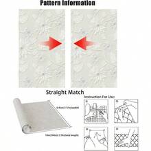 LSQ 18x120 Floral Wallpaper Peel And Stick Removable Contact Paper Farmhouse Wallpaper Beige Yellow Flowers Vintage Self Adhesive For Bedroom Kitchen Decorative - BeigeFlowers - View 2