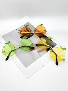 decorativas con forma de naranja, diseño de fruta, con accesorios de metal, adecuadas para mujeres con forma asimétrica