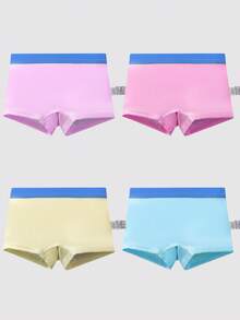 Set de 4 piezas de bragas de niña con impresión de niñas bonitas y princesas, shorts de moda y cómodos, adecuado para todas las estaciones